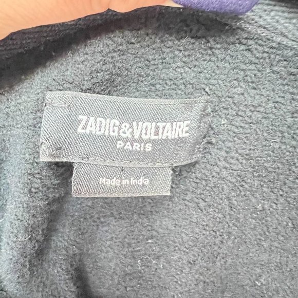 NEW Zadig & Voltaire Women's Size M Upper Rock & Roll Rhinestone Sweatshirt - Picture 6 of 8